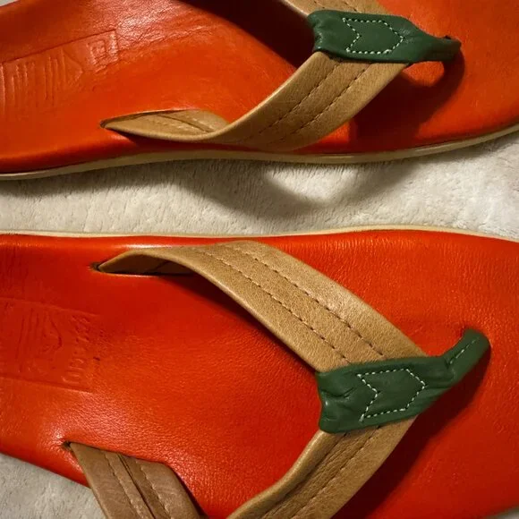 Island Slippers "The Classic" Full Grain Leather Flip Flops - Picture 8 of 13